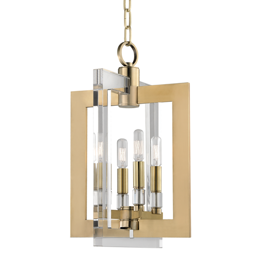 Wellington Pendant - 4-Light - Aged Brass by Hudson Valley Lighting