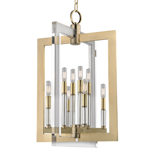 Wellington Pendant - 8-Light - Aged Brass by Hudson Valley Lighting