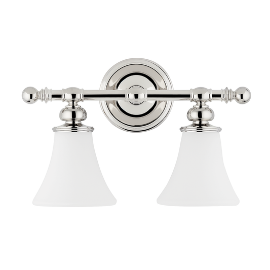 Weston Vanity Light - 2-Light Polished Nickel by Hudson Valley Lighting