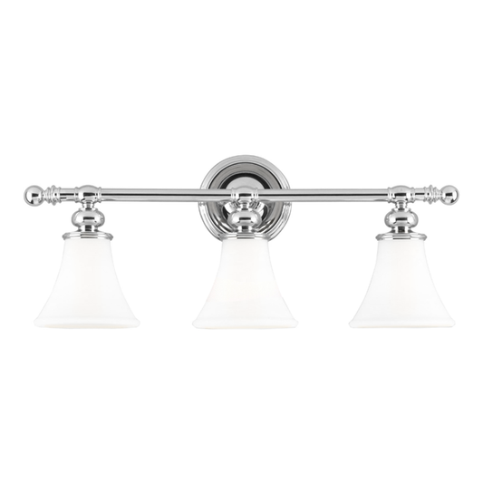 Weston Vanity Light - 3-Light - Polished Nickel by Hudson Valley Lighting