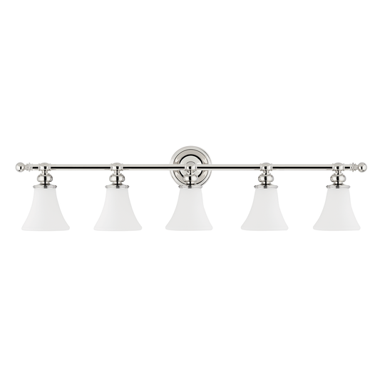 Weston Vanity Light - 5-Light Polished Nickel by Hudson Valley Lighting