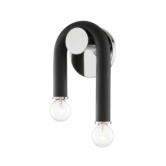 Whit Sconce - Polished Nickel/Black by Mitzi