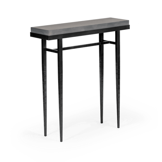 Wick 30" Console Table - Black - Maple Grey Wood Top Accent by Hubbardton Forge