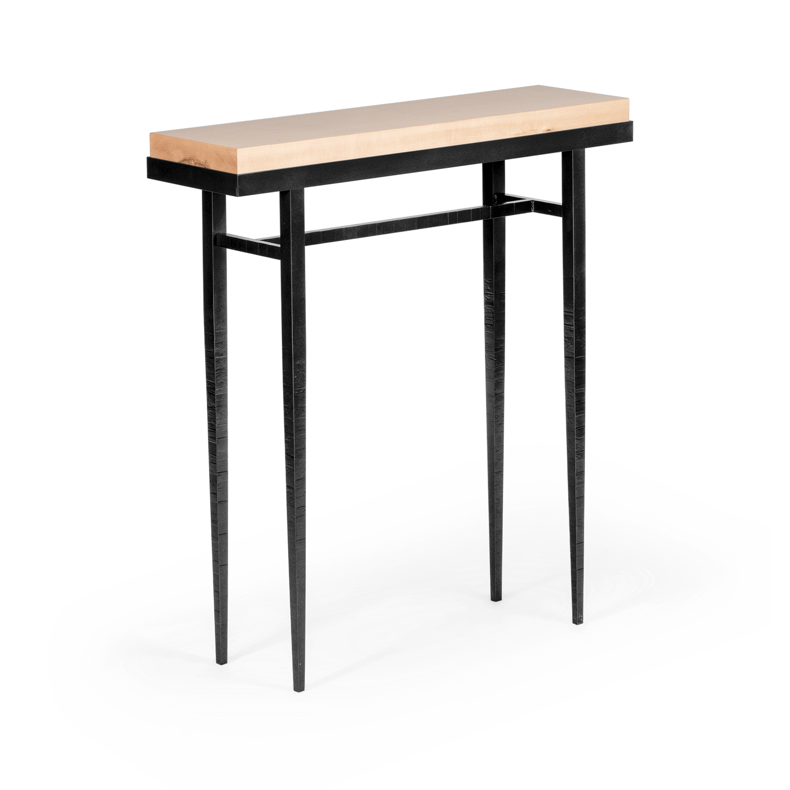Wick 30" Console Table - Black - Maple Natural Wood Top Accent by Hubbardton Forge