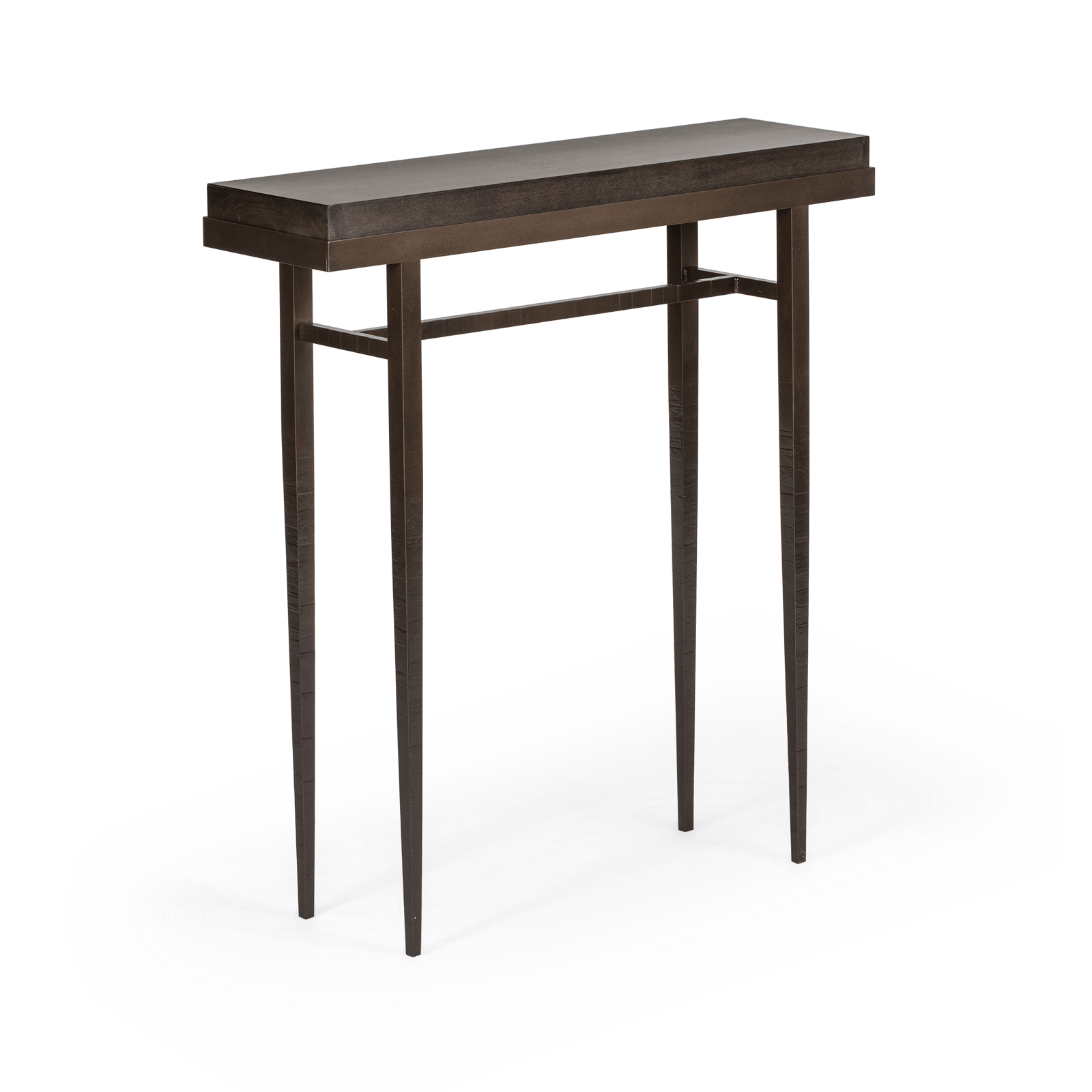 Wick 30" Console Table - Bronze - Maple Espresso Wood Top Accent by Hubbardton Forge