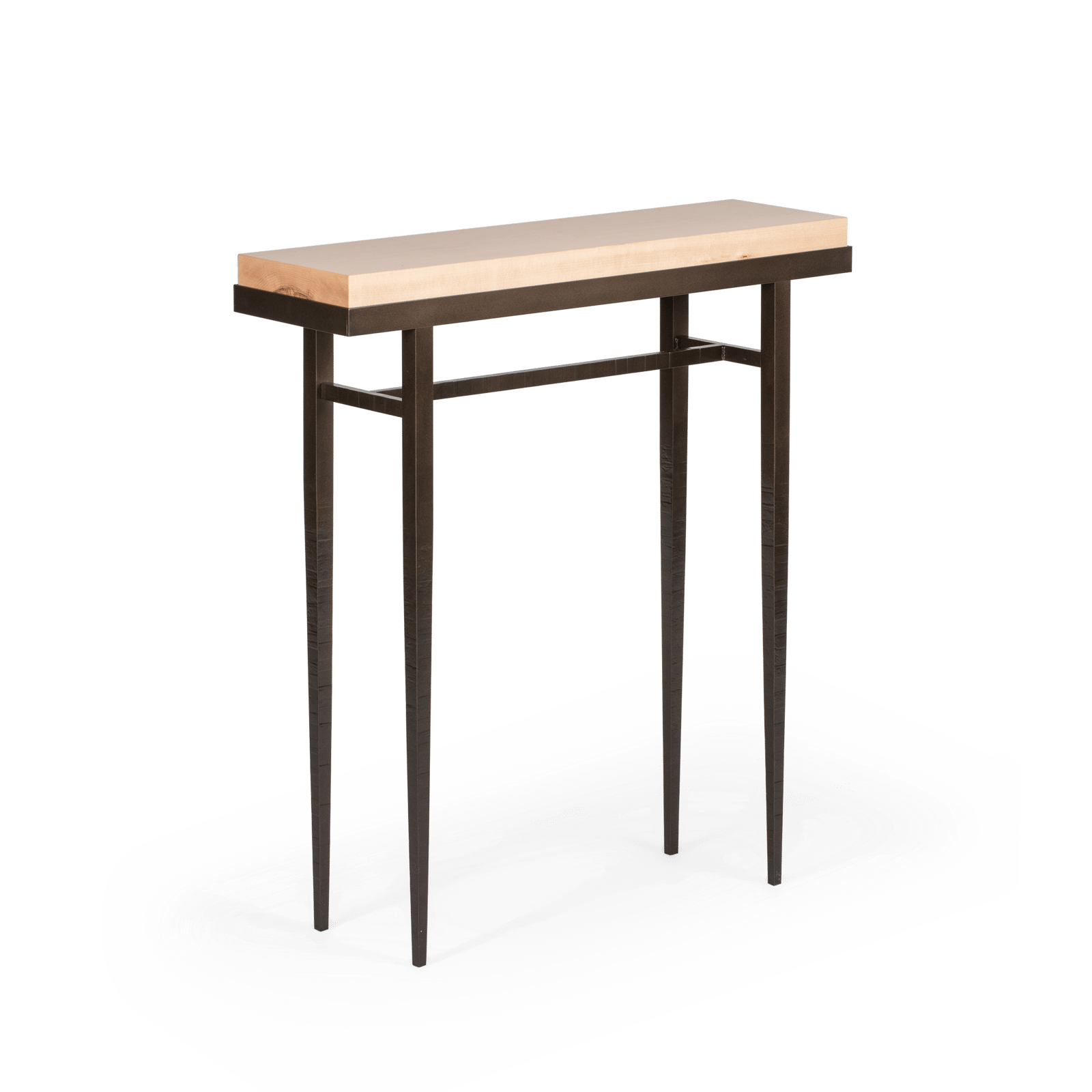 Wick 30" Console Table - Bronze - Maple Natural Wood Top Accent by Hubbardton Forge