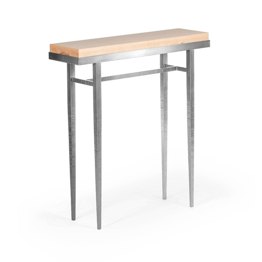 Wick 30" Console Table - Sterling - Maple Natural Wood Top Accent by Hubbardton Forge