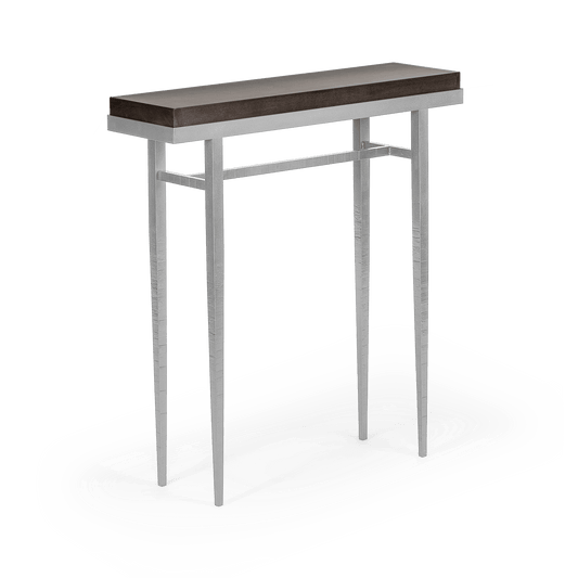 Wick 30" Console Table - Vintage Platinum - Maple Espresso Wood Top Accent by Hubbardton Forge