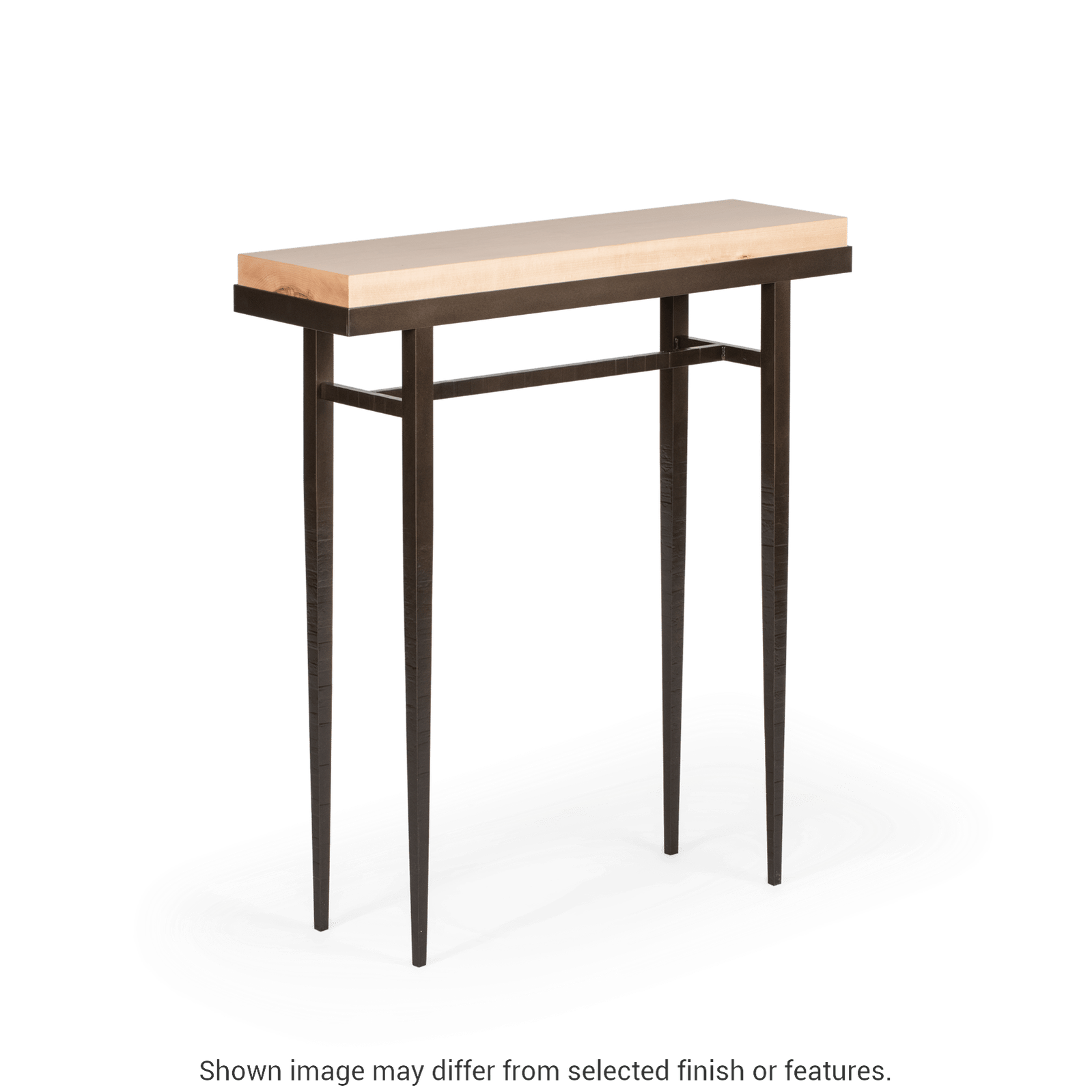 Wick 30" Console Table - White - Maple Natural Wood Top Accent by Hubbardton Forge