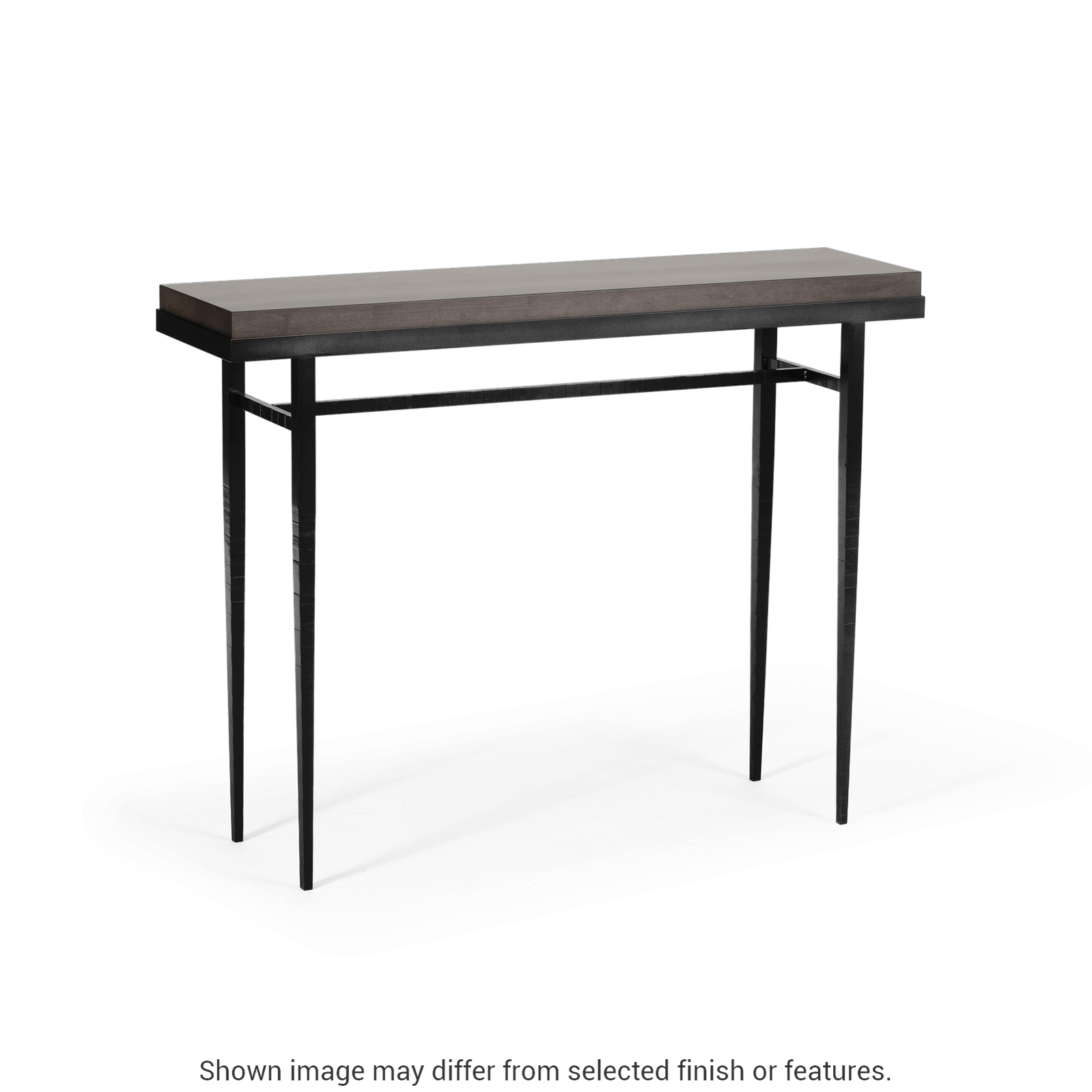 Wick 42" Console Table - Black - Maple Espresso Wood Top Accent by Hubbardton Forge