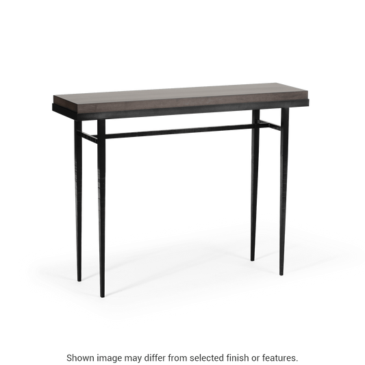 Wick 42" Console Table - Black - Maple Espresso Wood Top Accent by Hubbardton Forge