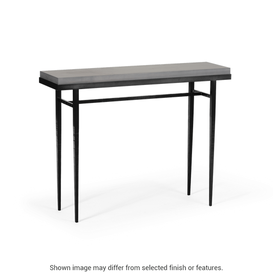 Wick 42" Console Table - Black - Maple Grey Wood Top Accent by Hubbardton Forge