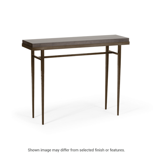 Wick 42" Console Table - Bronze - Maple Espresso Wood Top Accent by Hubbardton Forge