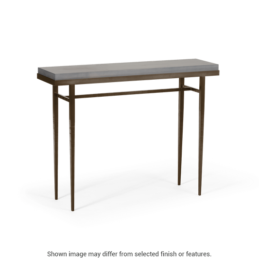 Wick 42" Console Table - Bronze - Maple Grey Wood Top Accent by Hubbardton Forge