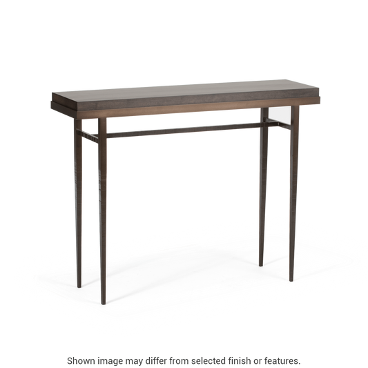 Wick 42" Console Table - Dark Smoke - Maple Espresso Wood Top Accent by Hubbardton Forge