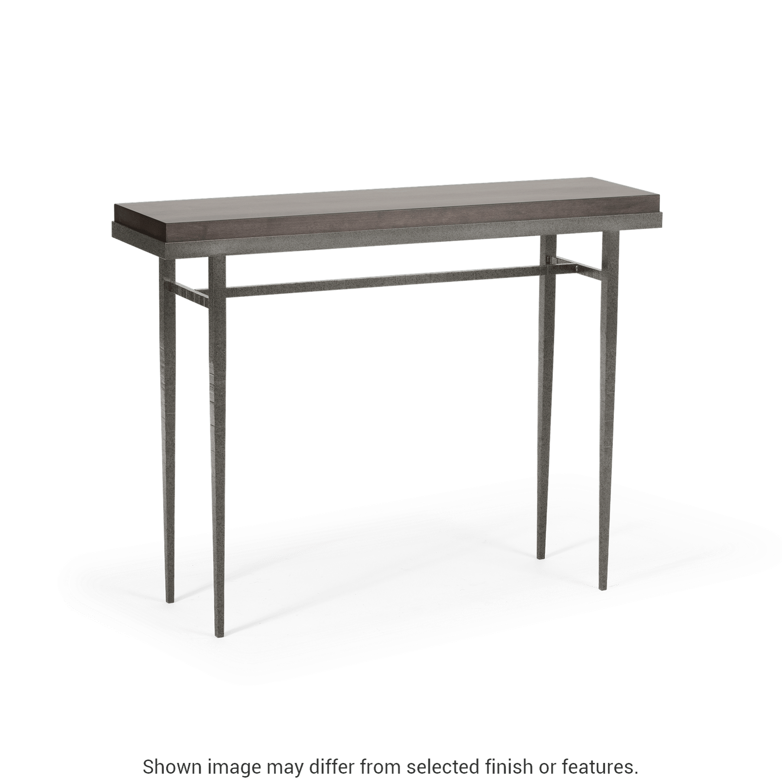 Wick 42" Console Table - Natural Iron - Maple Espresso Wood Top Accent by Hubbardton Forge