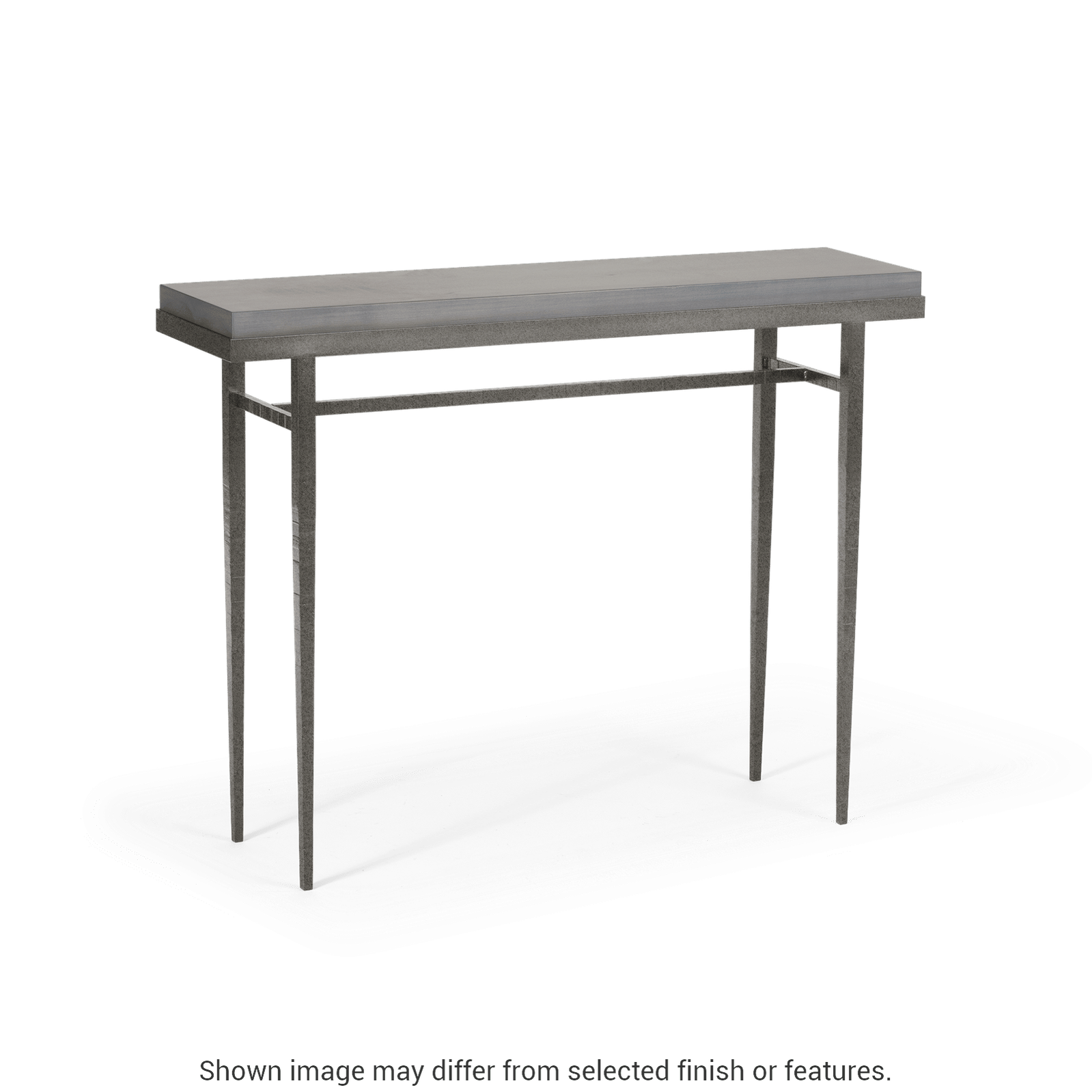 Wick 42" Console Table - Natural Iron - Maple Grey Wood Top Accent by Hubbardton Forge