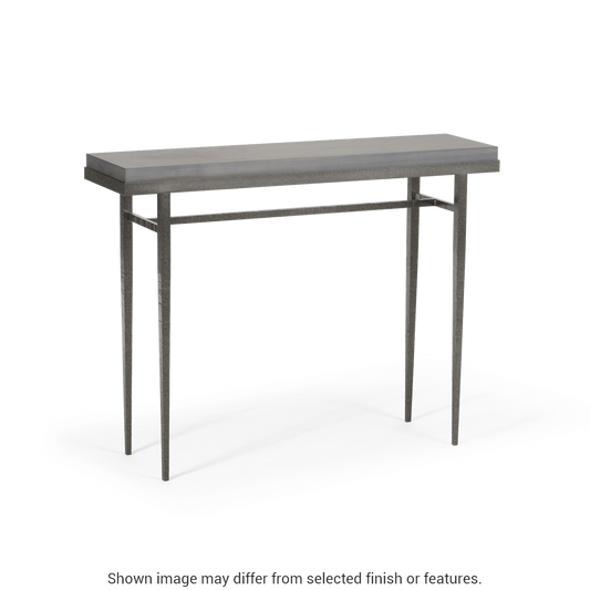 Wick 42" Console Table - Natural Iron - Maple Grey Wood Top Accent by Hubbardton Forge