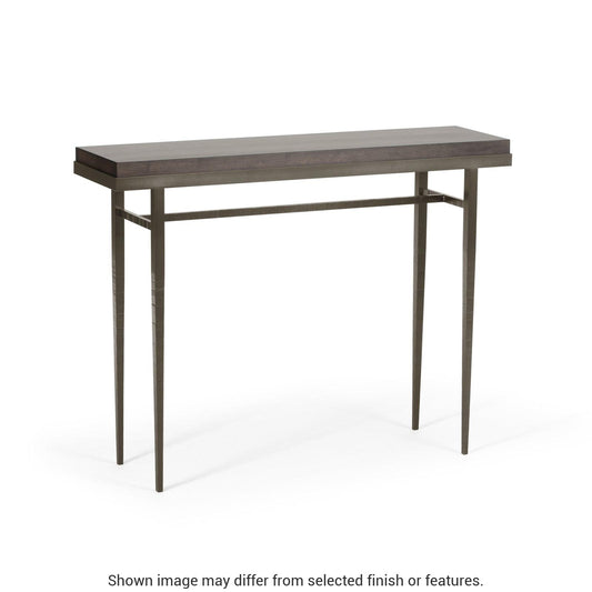 Wick 42" Console Table - Oil Rubbed Bronze - Maple Espresso Wood Top Accent by Hubbardton Forge