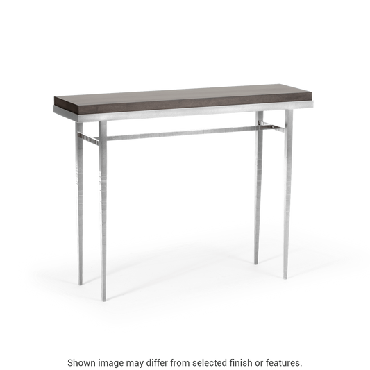 Wick 42" Console Table - Sterling - Maple Espresso Wood Top Accent by Hubbardton Forge