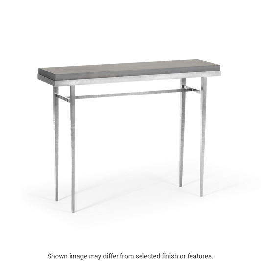 Wick 42" Console Table - Sterling - Maple Grey Wood Top Accent by Hubbardton Forge