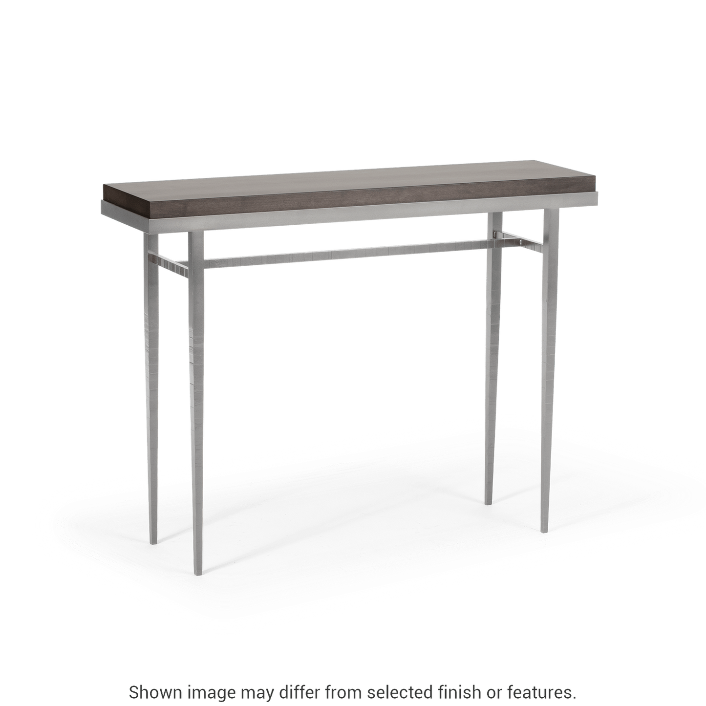 Wick 42" Console Table - Vintage Platinum - Maple Espresso Wood Top Accent by Hubbardton Forge