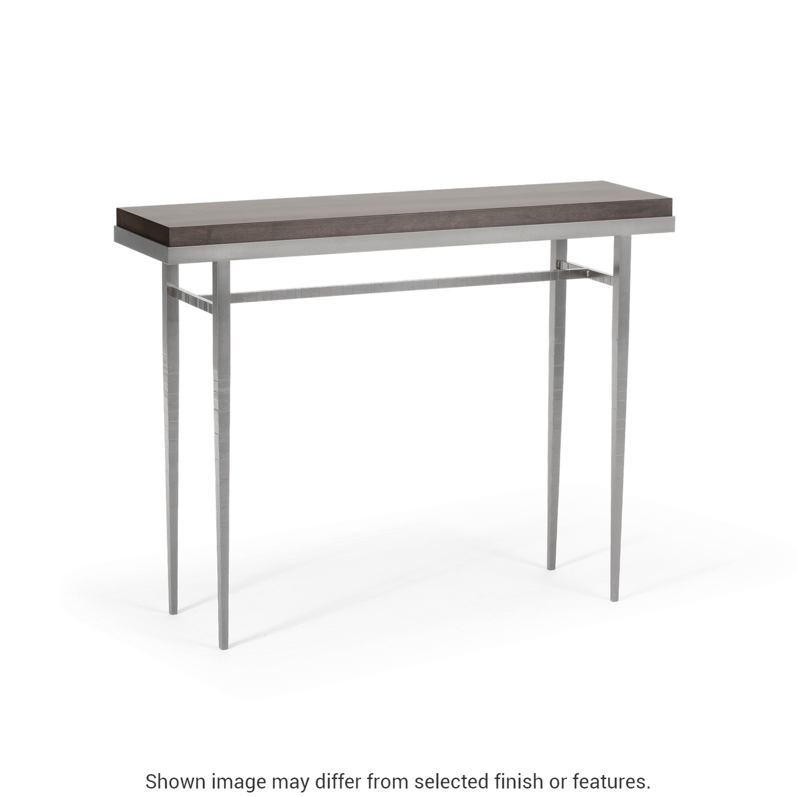 Wick 42" Console Table - Vintage Platinum - Maple Espresso Wood Top Accent by Hubbardton Forge