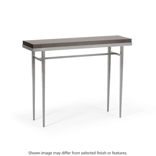 Wick 42" Console Table - Vintage Platinum - Maple Espresso Wood Top Accent by Hubbardton Forge