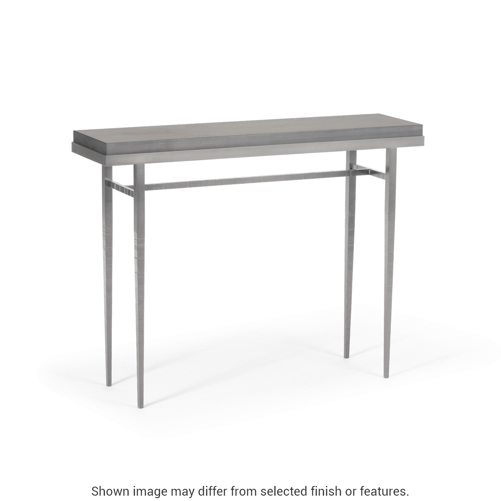 Wick 42" Console Table - Vintage Platinum - Maple Grey Wood Top Accent by Hubbardton Forge