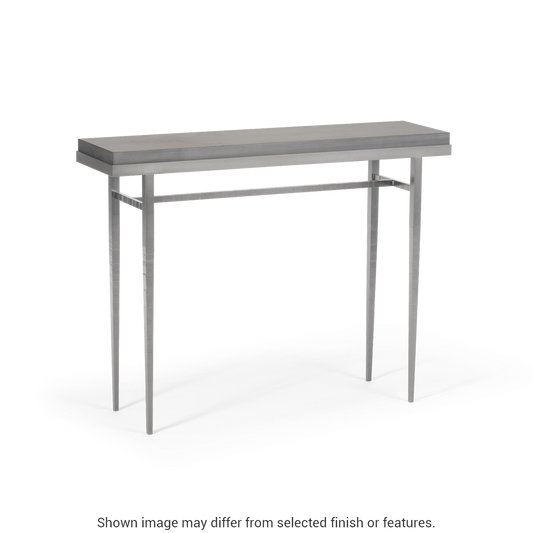 Wick 42" Console Table - Vintage Platinum - Maple Grey Wood Top Accent by Hubbardton Forge