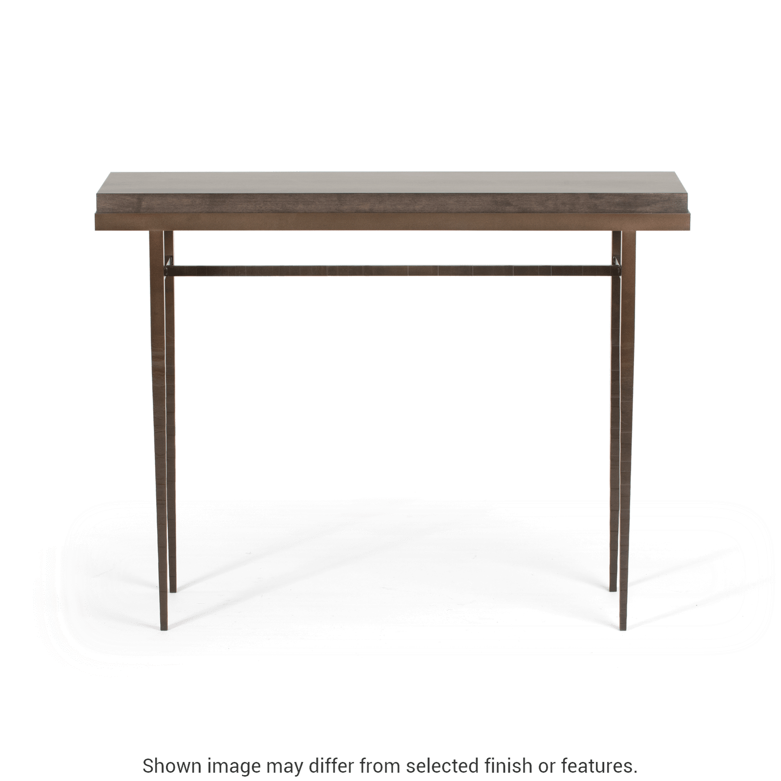 Wick 42" Console Table - White - Maple Natural Wood Top Accent by Hubbardton Forge
