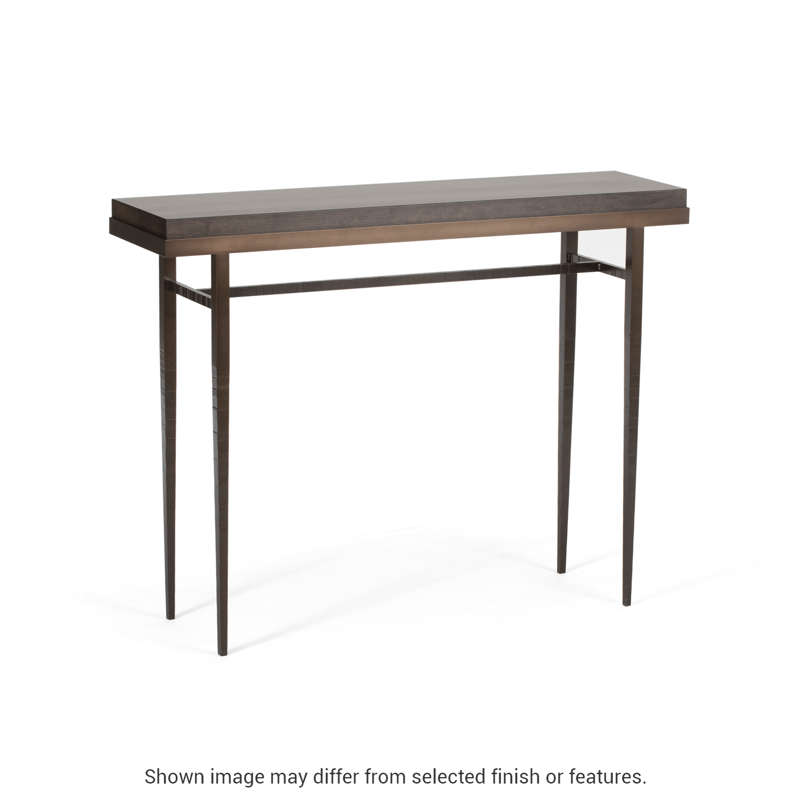 Wick 42" Console Table - White - Maple Natural Wood Top Accent by Hubbardton Forge