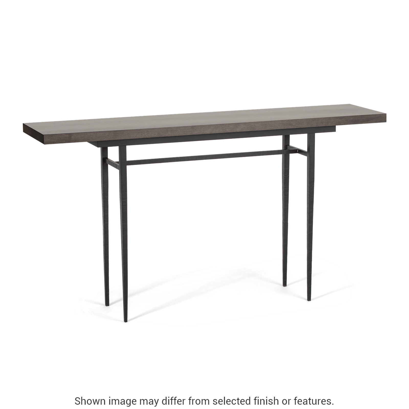 Wick 60" Console Table - Black - Maple Espresso Wood Top Accent by Hubbardton Forge
