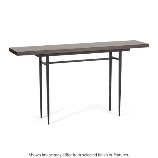 Wick 60" Console Table - Black - Maple Espresso Wood Top Accent by Hubbardton Forge
