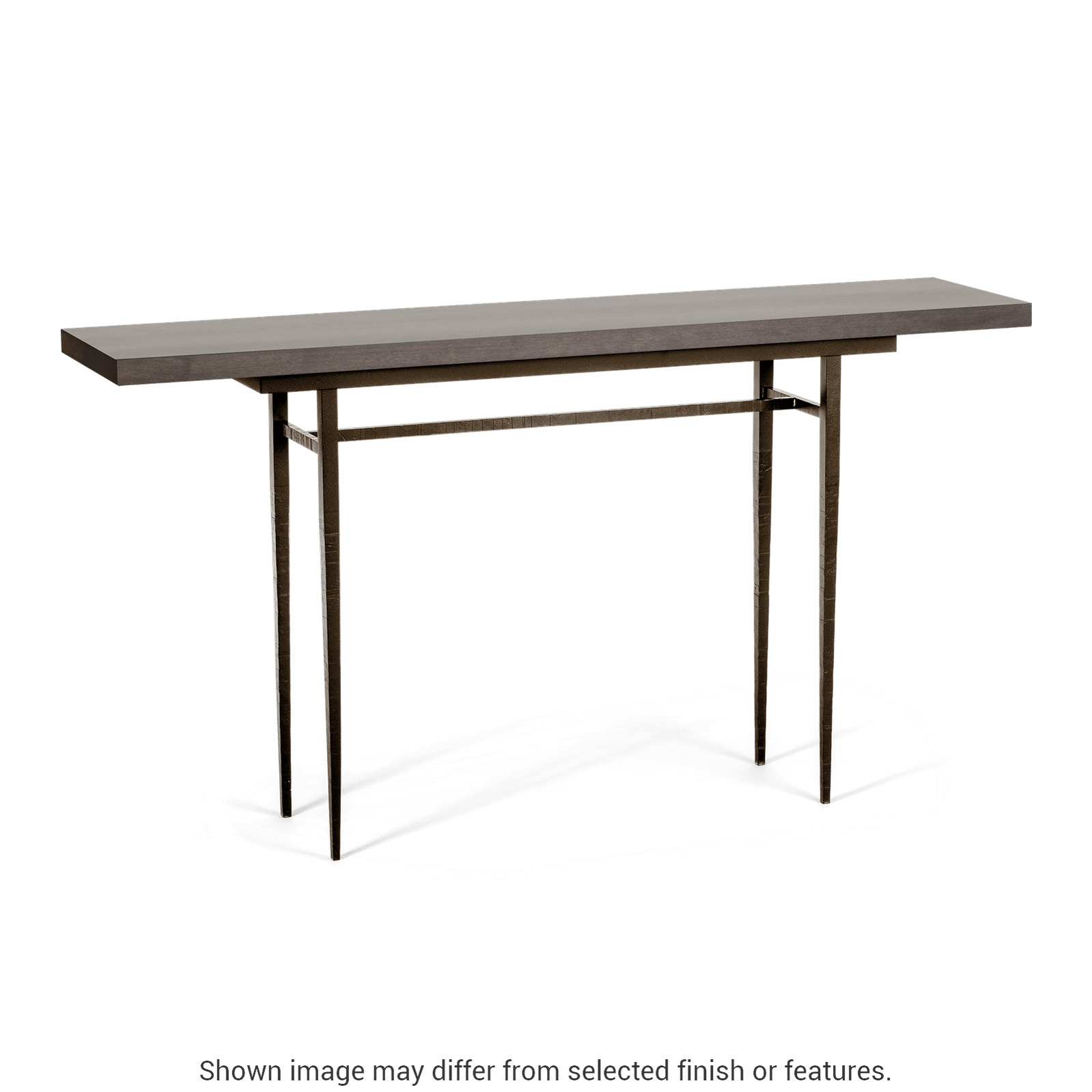 Wick 60" Console Table - Bronze - Maple Espresso Wood Top Accent by Hubbardton Forge