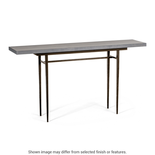 Wick 60" Console Table - Bronze - Maple Grey Wood Top Accent by Hubbardton Forge