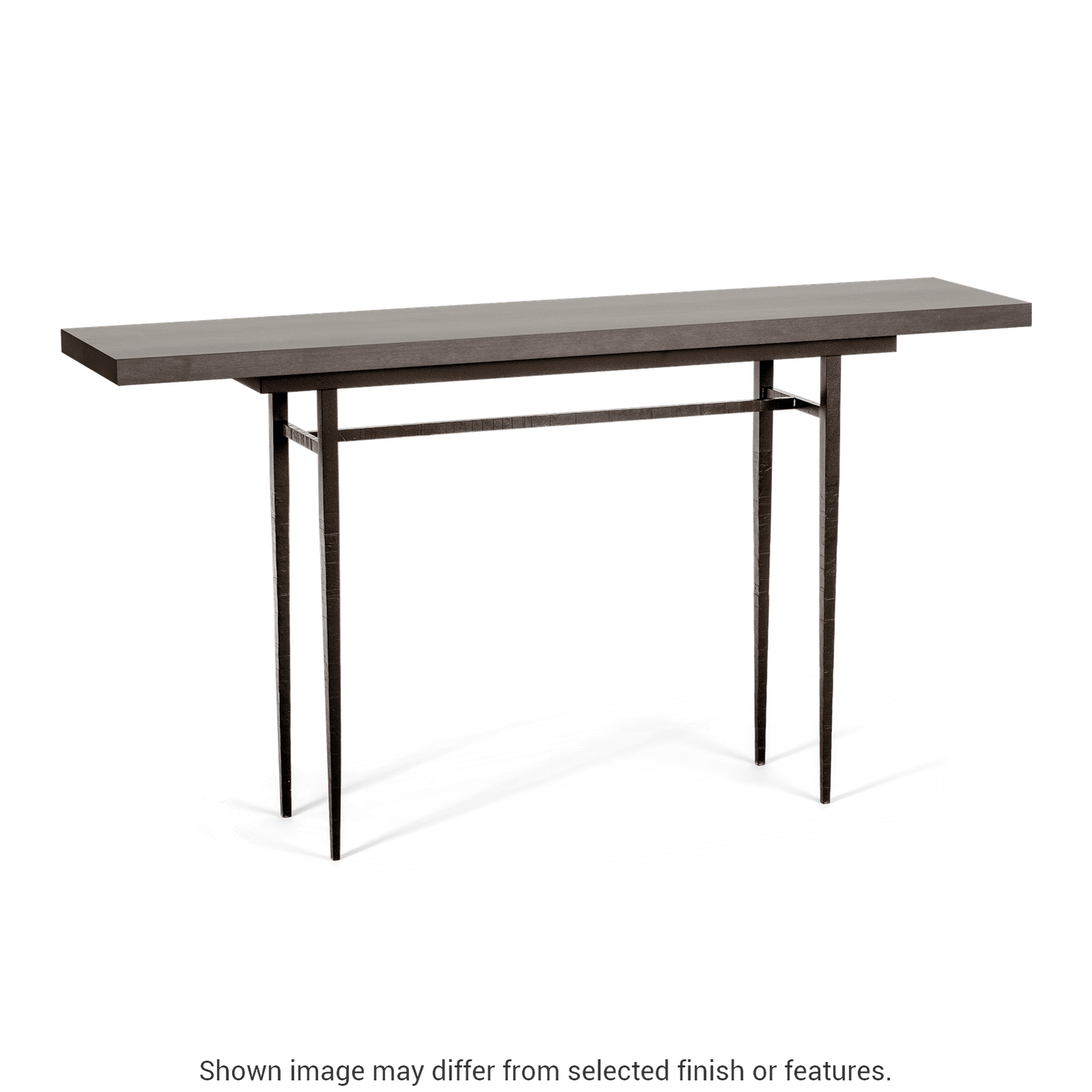 Wick 60" Console Table - Dark Smoke - Maple Espresso Wood Top Accent by Hubbardton Forge
