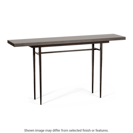 Wick 60" Console Table - Dark Smoke - Maple Espresso Wood Top Accent by Hubbardton Forge
