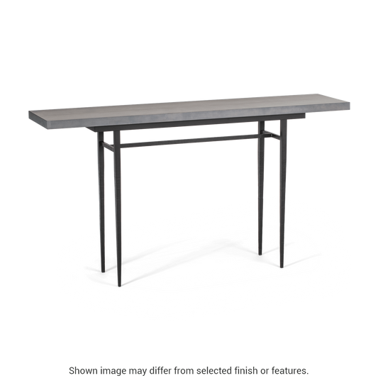 Wick 60" Console Table - Ink - Maple Natural Wood Top Accent by Hubbardton Forge