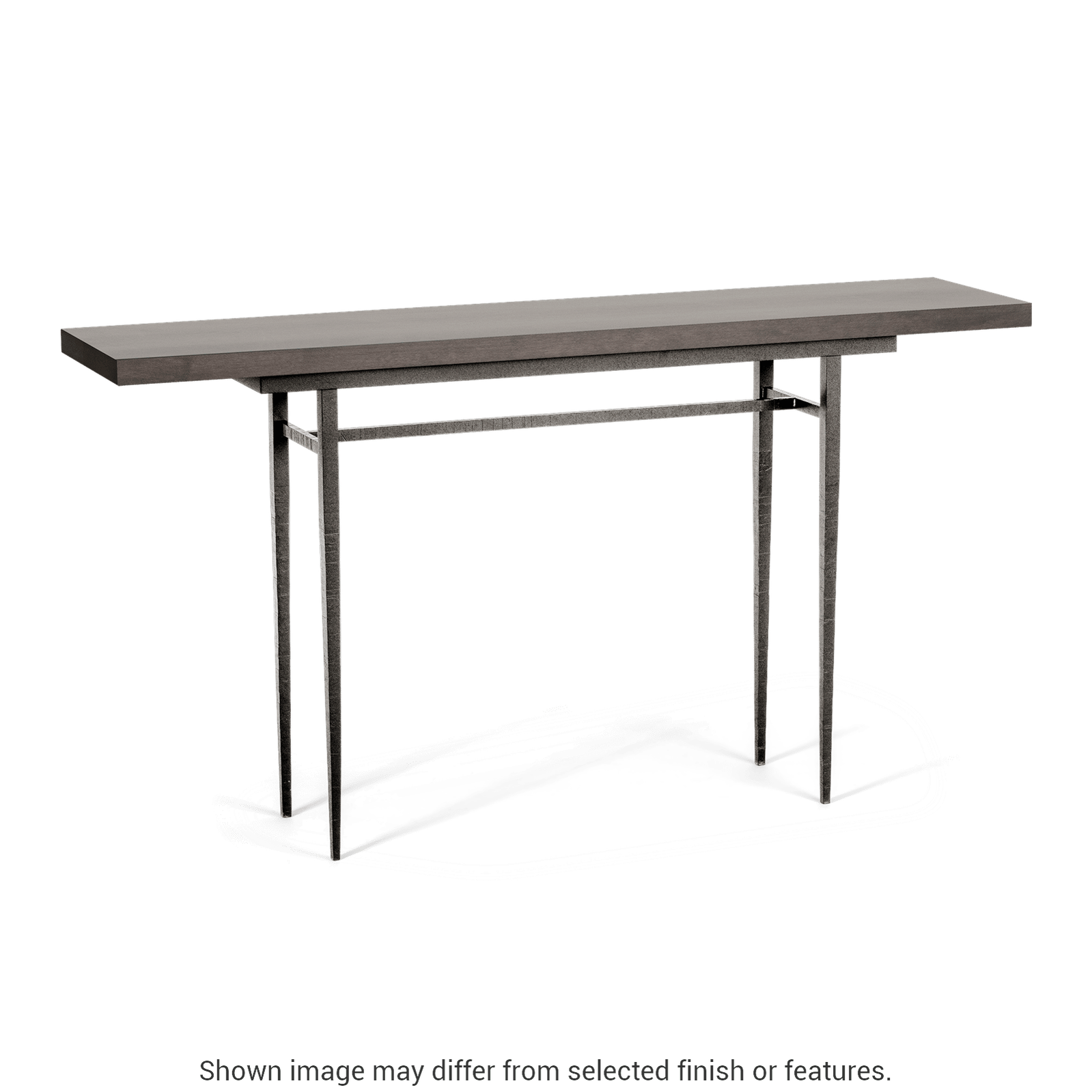 Wick 60" Console Table - Natural Iron - Maple Espresso Wood Top Accent by Hubbardton Forge