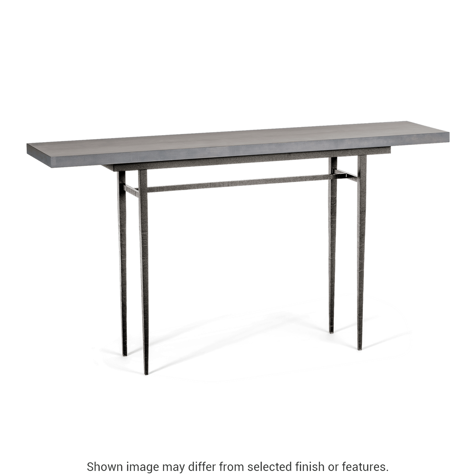 Wick 60" Console Table - Natural Iron - Maple Grey Wood Top Accent by Hubbardton Forge