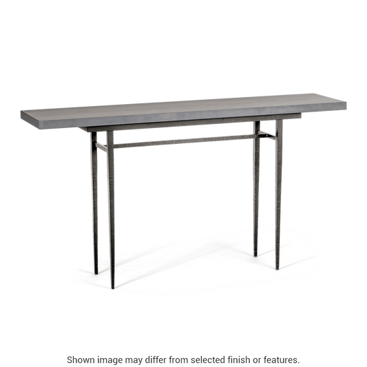 Wick 60" Console Table - Natural Iron - Maple Grey Wood Top Accent by Hubbardton Forge