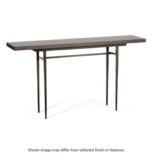 Wick 60" Console Table - Oil Rubbed Bronze - Maple Espresso Wood Top Accent by Hubbardton Forge
