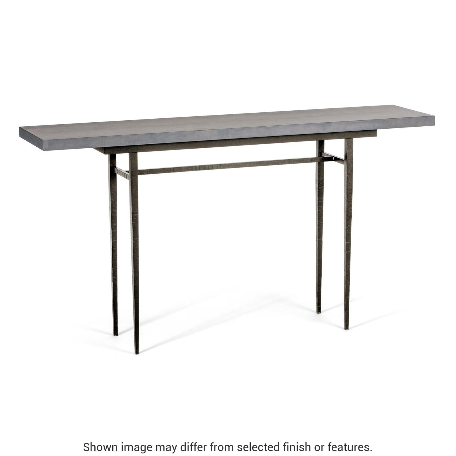 Wick 60" Console Table - Oil Rubbed Bronze - Maple Grey Wood Top Accent by Hubbardton Forge