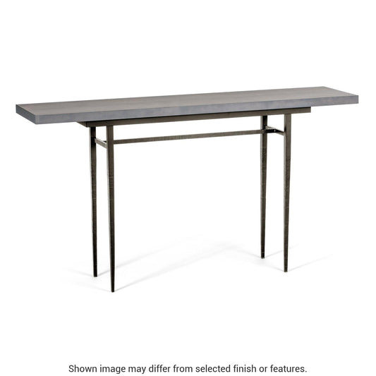 Wick 60" Console Table - Oil Rubbed Bronze - Maple Grey Wood Top Accent by Hubbardton Forge