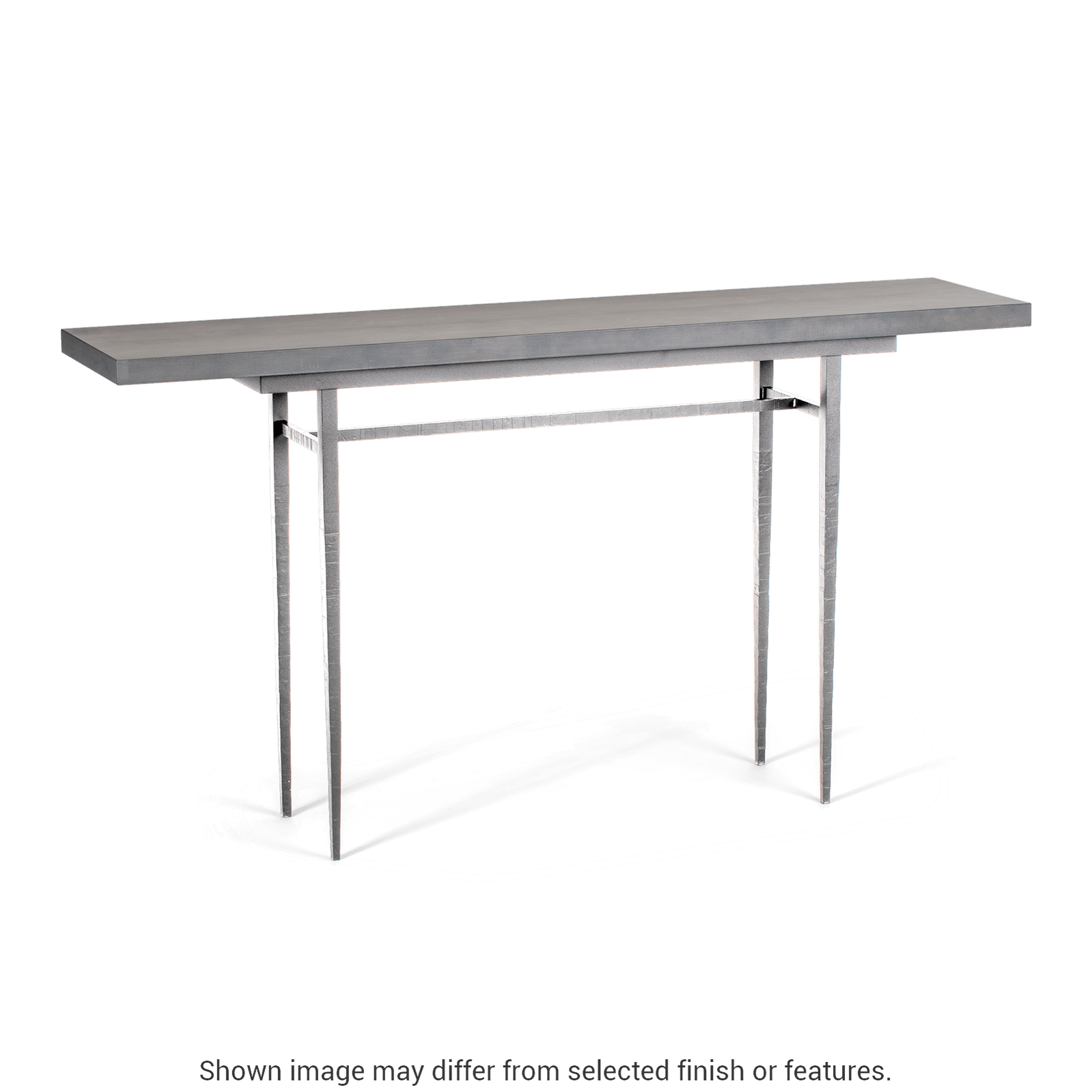 Wick 60" Console Table - Sterling - Maple Grey Wood Top Accent by Hubbardton Forge