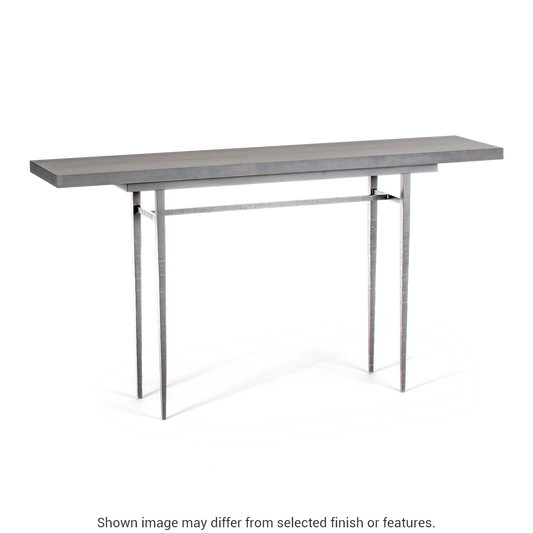 Wick 60" Console Table - Sterling - Maple Grey Wood Top Accent by Hubbardton Forge