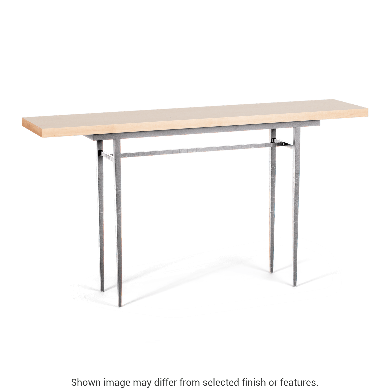 Wick 60" Console Table - Sterling - Maple Natural Wood Top Accent by Hubbardton Forge
