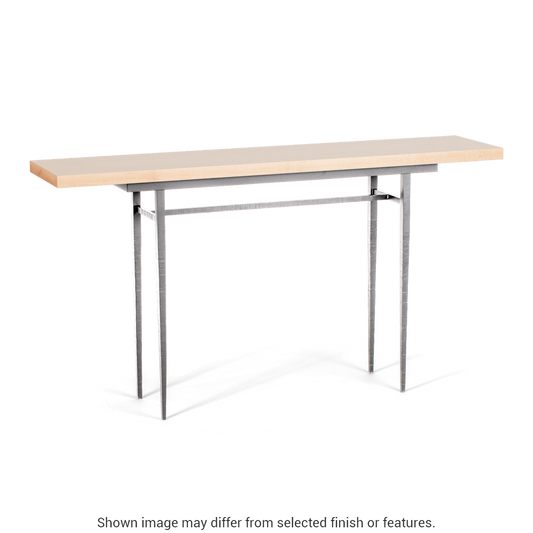 Wick 60" Console Table - Sterling - Maple Natural Wood Top Accent by Hubbardton Forge