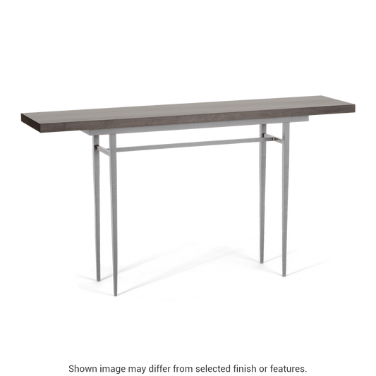 Wick 60" Console Table - Vintage Platinum - Maple Espresso Wood Top Accent by Hubbardton Forge